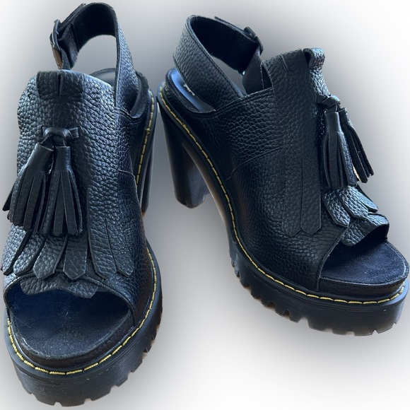 New Dr. Martens Seraphina Kiltie Tassel Platform Heeled Clogs Size EU 39 US 8 - Picture 4 of 9